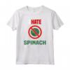 I Hate Spinach Shirt - Funny Anti Spinaci Maglietta - Divertente Vestito per Chi Non Ama Gli Spinaci