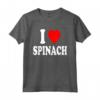 I Heart Spinaci - Maglietta Vegetariano Vegano Keto Basso Carboidrati - Leggera e Comoda