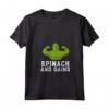 Donna Spinaci Bambino Biologico - Maglietta Vegetariana e Vegana con Stampa Spinaci e Cavolo - Ideale per Giardinieri e Amanti del Cibo Sano