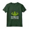 Donna Spinaci Bambino Biologico - Maglietta Vegetariana e Vegana con Stampa Spinaci e Cavolo - Ideale per Giardinieri e Amanti del Cibo Sano