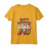 Spitz Giapponese Babbo Natale Elfo Renna Cane di Natale X-Mas Maglietta con Collo a V - Happy Howlydays e Merry Woofmas - Regalo per Amanti dei Cani e Proprietari di Spitz Giapponesi