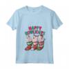 Spitz Giapponese Babbo Natale Elfo Renna Cane di Natale X-Mas Maglietta con Collo a V - Happy Howlydays e Merry Woofmas - Regalo per Amanti dei Cani e Proprietari di Spitz Giapponesi