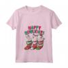 Spitz Giapponese Babbo Natale Elfo Renna Cane di Natale X-Mas Maglietta con Collo a V - Happy Howlydays e Merry Woofmas - Regalo per Amanti dei Cani e Proprietari di Spitz Giapponesi