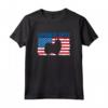 Giapponese Spitz Ombra nella Bandiera Americana Patriottica Maglietta - Regalo per Amanti dei Cani - Ideale per Natale o Compleanno