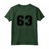 Numero #63 - Maglia Sportiva Nera per Tifosi - Ideale per Baseball, Basket, Calcio - Regalo per Appassionati di Sport