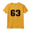 Numero #63 - Maglia Sportiva Nera per Tifosi - Ideale per Baseball, Basket, Calcio - Regalo per Appassionati di Sport