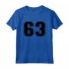 Numero #63 - Maglia Sportiva Nera per Tifosi - Ideale per Baseball, Basket, Calcio - Regalo per Appassionati di Sport