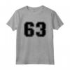 Numero #63 - Maglia Sportiva Nera per Tifosi - Ideale per Baseball, Basket, Calcio - Regalo per Appassionati di Sport