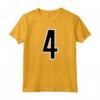 Maglia #4 Bianca Nero - Jersey Sport Team Personalizzata - Numero 4 Maglietta per Compleanni e Feste