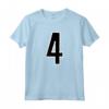 Maglia #4 Bianca Nero - Jersey Sport Team Personalizzata - Numero 4 Maglietta per Compleanni e Feste