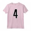 Maglia #4 Bianca Nero - Jersey Sport Team Personalizzata - Numero 4 Maglietta per Compleanni e Feste