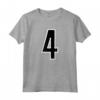 Maglia #4 Bianca Nero - Jersey Sport Team Personalizzata - Numero 4 Maglietta per Compleanni e Feste