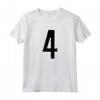Maglia #4 Bianca Nero - Jersey Sport Team Personalizzata - Numero 4 Maglietta per Compleanni e Feste