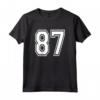 Number 87 Numbered Uniform Sports Jersey - Team 87th Birthday Maglietta - Personalized Athletic Varsity Number for Sports Fans and Birthday Parties