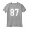 Number 87 Numbered Uniform Sports Jersey - Team 87th Birthday Maglietta - Personalized Athletic Varsity Number for Sports Fans and Birthday Parties