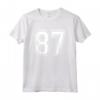 Number 87 Numbered Uniform Sports Jersey - Team 87th Birthday Maglietta - Personalized Athletic Varsity Number for Sports Fans and Birthday Parties