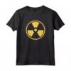 Official HapTiger Radiation Symbol Nuke 3D Gold Maglietta - Unique Nuclear Logo Tee