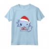Bambino Xmas Shirt – Baby Axolotl con Cappello Natalizio - Maglietta Natale per Bambini - Idea Regalo Divertente