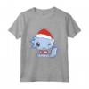 Bambino Xmas Shirt – Baby Axolotl con Cappello Natalizio - Maglietta Natale per Bambini - Idea Regalo Divertente