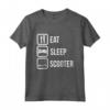 Eat Sleep Scooter Stunt Roller Maglietta - Ideale per gli Appassionati di Scooter Acrobatici - Regalo Perfetto per gli Amanti degli Sport Estremi