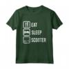 Eat Sleep Scooter Stunt Roller Maglietta - Ideale per gli Appassionati di Scooter Acrobatici - Regalo Perfetto per gli Amanti degli Sport Estremi