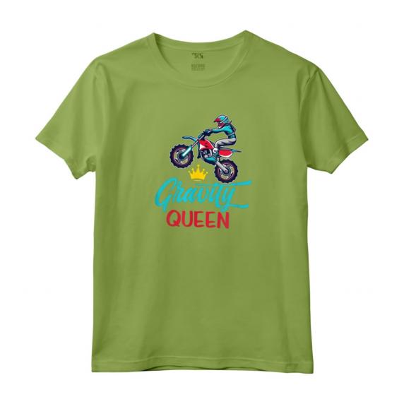 Gravità Regina Divertente Dirt Bike Rider Abbigliamento Motociclista Maglietta - Ideale per Corse Fuoristrada e Eventi Moto