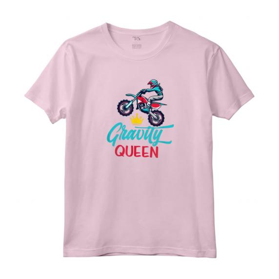 Gravità Regina Divertente Dirt Bike Rider Abbigliamento Motociclista Maglietta - Ideale per Corse Fuoristrada e Eventi Moto