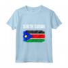 Emblema della Bandiera del Sud Sudan - Maglietta Leggera con Taglio Classico - Ideale per Mostrare Orgoglio Nazionale