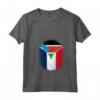 Donna Sud Sudan Francia Bandiera Sud Sudan Francese Zipper Maglietta con Collo a V - Orgoglio del Mio Patrimonio Misto - Grande Regalo per Connessioni Uniche