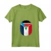 Donna Sud Sudan Francia Bandiera Sud Sudan Francese Zipper Maglietta con Collo a V - Orgoglio del Mio Patrimonio Misto - Grande Regalo per Connessioni Uniche