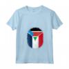 Donna Sud Sudan Francia Bandiera Sud Sudan Francese Zipper Maglietta con Collo a V - Orgoglio del Mio Patrimonio Misto - Grande Regalo per Connessioni Uniche