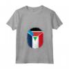 Donna Sud Sudan Francia Bandiera Sud Sudan Francese Zipper Maglietta con Collo a V - Orgoglio del Mio Patrimonio Misto - Grande Regalo per Connessioni Uniche