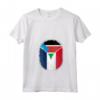Donna Sud Sudan Francia Bandiera Sud Sudan Francese Zipper Maglietta con Collo a V - Orgoglio del Mio Patrimonio Misto - Grande Regalo per Connessioni Uniche