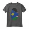 Bandiera Sud Sudan Impronta Digitale - Maglietta Regalo Patriottica per Sudanesi del Sud - Ideale per Compleanno o Anniversario