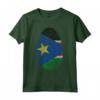 Bandiera Sud Sudan Impronta Digitale - Maglietta Regalo Patriottica per Sudanesi del Sud - Ideale per Compleanno o Anniversario