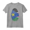 Bandiera Sud Sudan Impronta Digitale - Maglietta Regalo Patriottica per Sudanesi del Sud - Ideale per Compleanno o Anniversario