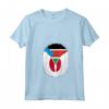 Donna Sud Sudan Giappone - Bandiera Sud Sudan Giapponese Zipper Maglietta con Collo a V - Design del Patrimonio Ispanico - Ideale come Regalo Unico