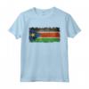 Sud Sudanese, Bandiera del Sud Sudan in Grungy Stile - Maglietta Leggera con Taglio Classico - Mostra il tuo Orgoglio Sudanese del Sud