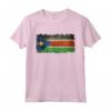 Sud Sudanese, Bandiera del Sud Sudan in Grungy Stile - Maglietta Leggera con Taglio Classico - Mostra il tuo Orgoglio Sudanese del Sud