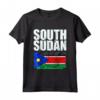 Sud Sudan Bandiera Mappa Emblema Maglietta - Leggera e Resistente - Ideale per Mostrare l'Orgoglio Africano