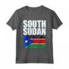 Sud Sudan Bandiera Mappa Emblema Maglietta - Leggera e Resistente - Ideale per Mostrare l'Orgoglio Africano