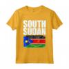 Sud Sudan Bandiera Mappa Emblema Maglietta - Leggera e Resistente - Ideale per Mostrare l'Orgoglio Africano