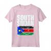Sud Sudan Bandiera Mappa Emblema Maglietta - Leggera e Resistente - Ideale per Mostrare l'Orgoglio Africano