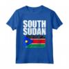 Sud Sudan Bandiera Mappa Emblema Maglietta - Leggera e Resistente - Ideale per Mostrare l'Orgoglio Africano