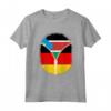 Sud Sudan Germania Bandiera - Cerniera Maglietta Mix - Regalo Originale per Feste e Celebrazioni
