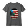 Sud Sudan Bandiera USA USA - Mix Heritage Zipper Maglietta - Regalo Orgoglio Sud Sudanese per Feste