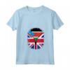 Donna Sud Sudan Bandiera britannica - Sud Sudan Gran Bretagna UK Zipper Maglietta con Collo a V - Cuore del Sud Sudan britannico - Regalo Mix Heritage Design