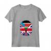 Donna Sud Sudan Bandiera britannica - Sud Sudan Gran Bretagna UK Zipper Maglietta con Collo a V - Cuore del Sud Sudan britannico - Regalo Mix Heritage Design