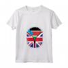 Donna Sud Sudan Bandiera britannica - Sud Sudan Gran Bretagna UK Zipper Maglietta con Collo a V - Cuore del Sud Sudan britannico - Regalo Mix Heritage Design
