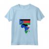 Donna Amore Sudan del Sud con Bandiera Sudanese in Africa Mappa - Maglietta Collo a V per la Giornata Nazionale dell'Indipendenza del Sud Sudan - Orgoglio Sud Sudanese